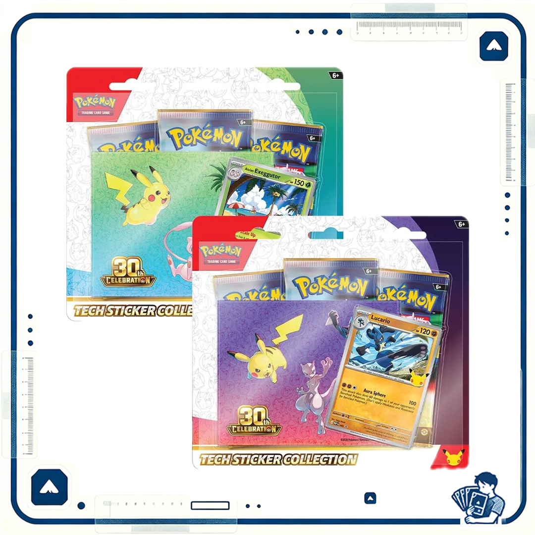 Pokemon 美版 30周年 Tech Sticker Collection
