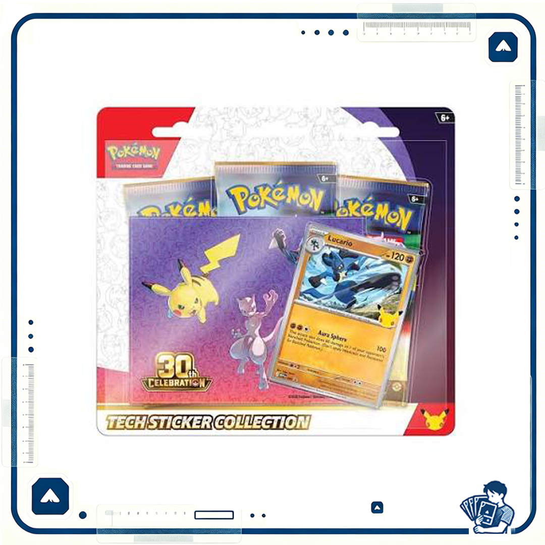 Pokemon 美版 30周年 Tech Sticker Collection（路卡利歐）